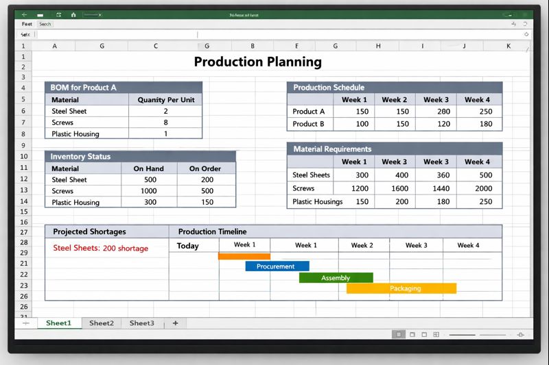 Fall Spreadsheet Blog - ProdCalc — Online MRP